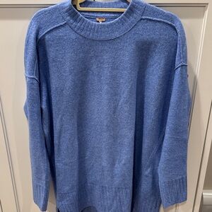 Free People Blue Crew Neck Sweater